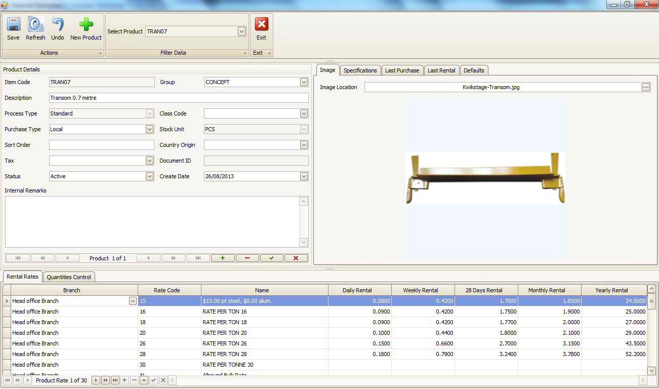 Scaffold Inventory iRent® ERP Inventory » Scaffolding Software