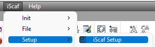 Iscaf Menu Command for iscaf setup