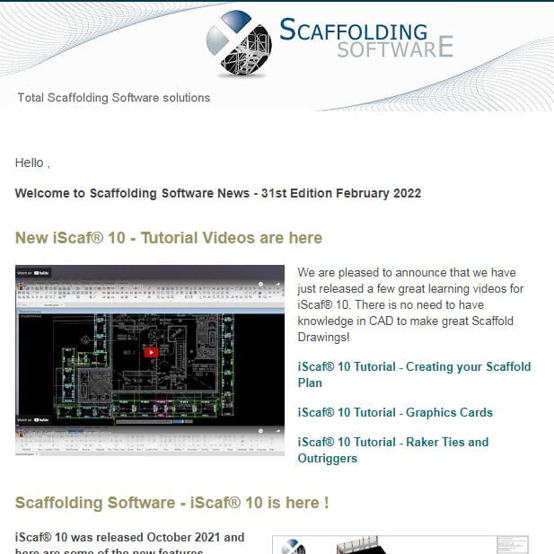 Scaffolding Software News - 31st Edition February 2022 image