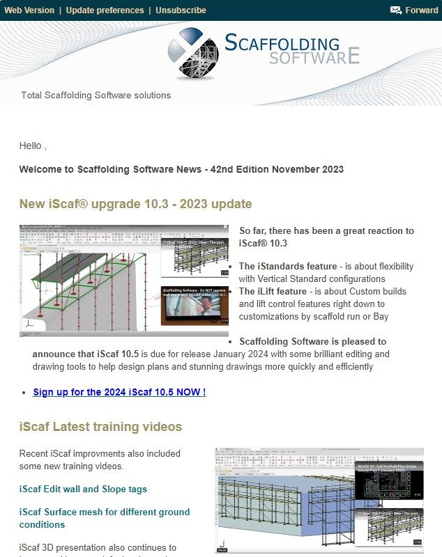 Scaffolding Software News - 41st Edition September 2023